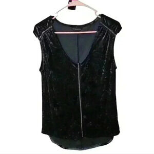 Rock and roll republic crush velvet blouse black purple Size small